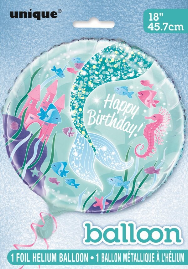 Mermaid Foil Balloon 18" - Image 2