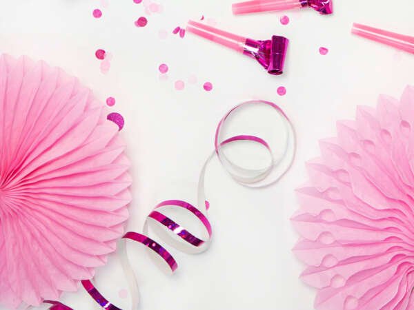 Holographic streamer, pink, 3.8m - Image 4